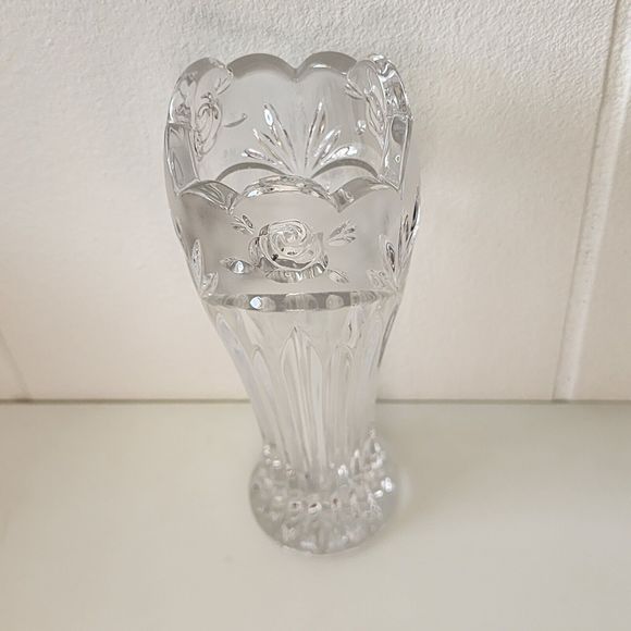 Vintage Oneida Crytal Southern Garden Flower Bud Vase 7x2.2inch 1992 Germany - Picture 7 of 11